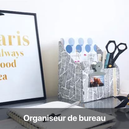organiseur de bureau diy idée activité manuelle enfant rangement papier collage boite