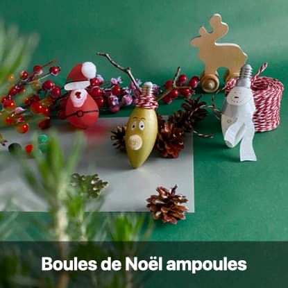 Boules de Noël ampoules en verre recycle à faire soi-même