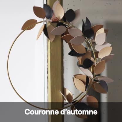 comment faire couronne d'automne cuir feuilles