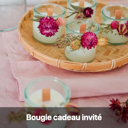 activité manuelle bougie cadeau invités mariage