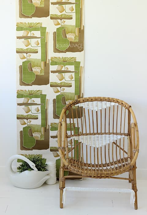 DIY chaise rotin tissage blanc - blog déco - clem around the corner