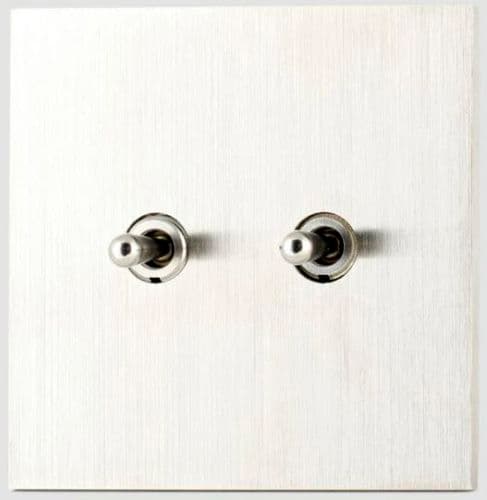 interrupteur levier double acier inoxydable contemporain