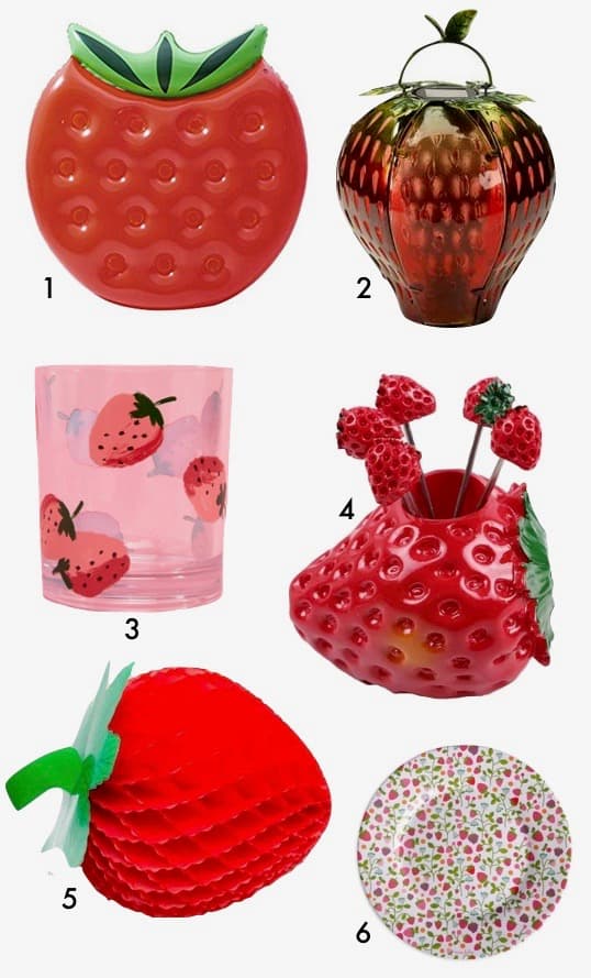 vaisselle deco fraise jardin blog déco clem around the corner