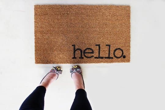 DIY personnaliser son paillasson hello