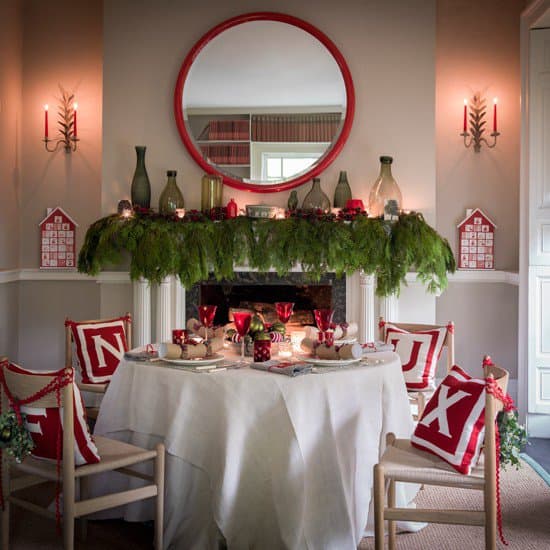 fausse cheminée decorative noel sapin.