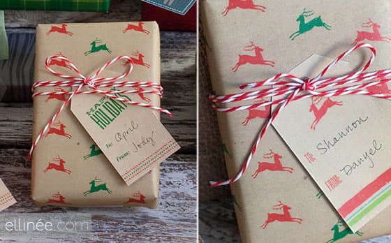 papier cadeau a imprimer telecharger gratuit renne