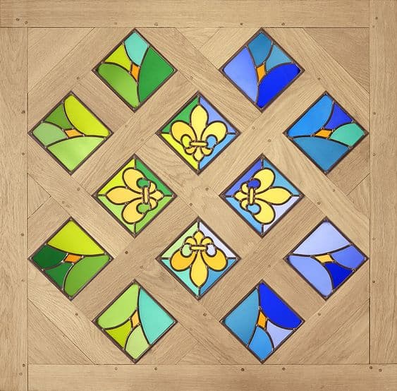 Jardin Royal Dalle Versailles parquet chene Javeline Vitraux