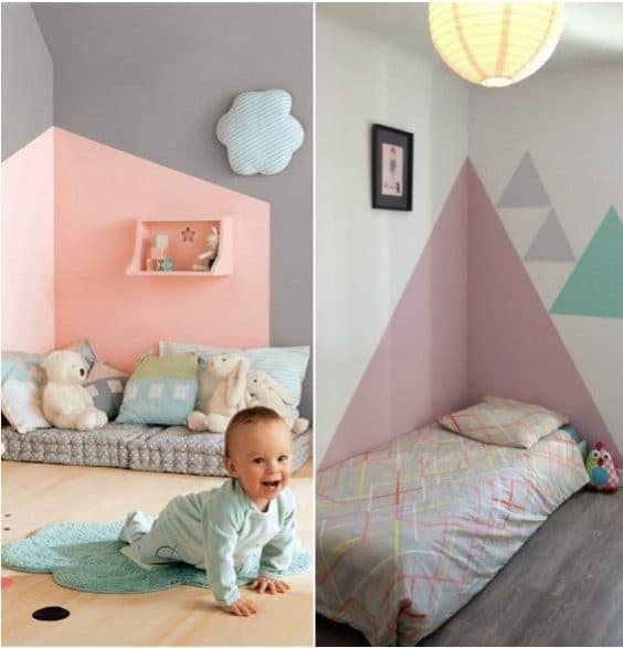 tete de lit en peinture maisonnette
