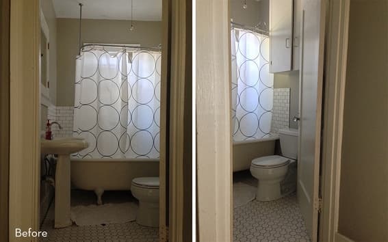 avant salle de bain vieillotte renovation
