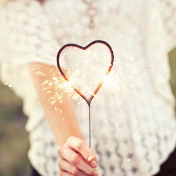 Etsy déco mariage bougie coeur cierge magique étincelle.