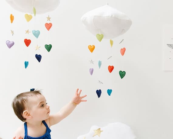 mobile enfants diy nuage