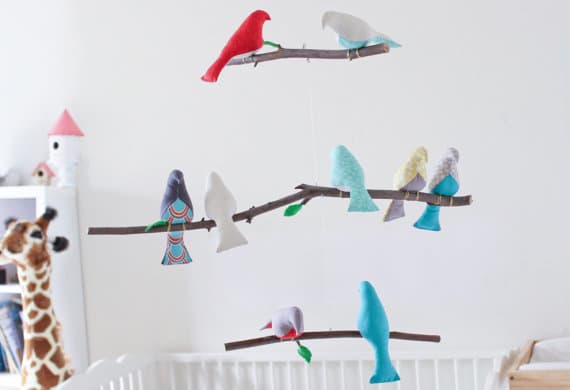 mobile enfants diy oiseau