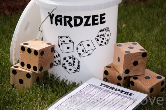 Dés en bois géants pour jeux extérieur kermesse