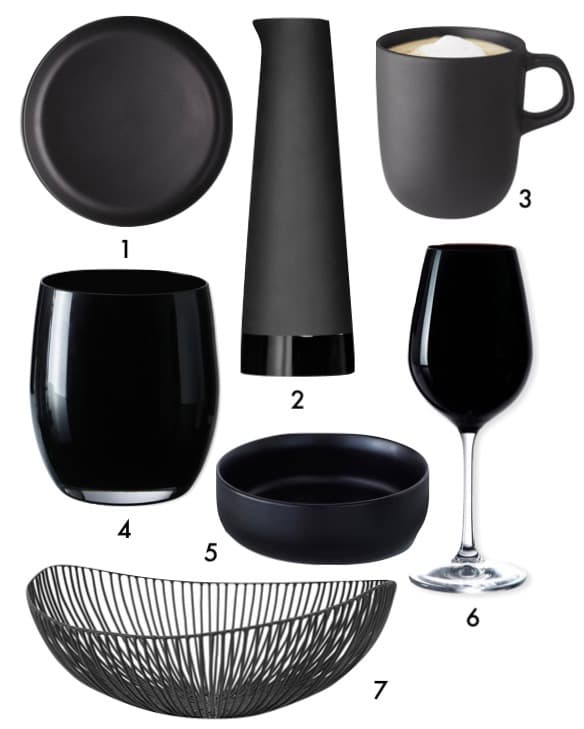 cuisine noire mat vaisselle blog déco clem around the corner