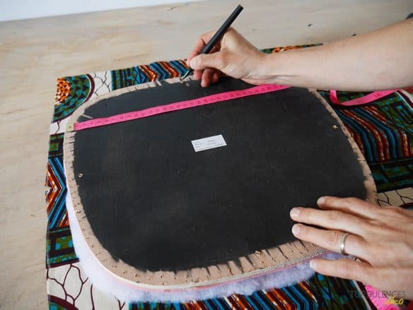 DIY chaise coussin assemblage tissus wax - blog déco - clem around the corner