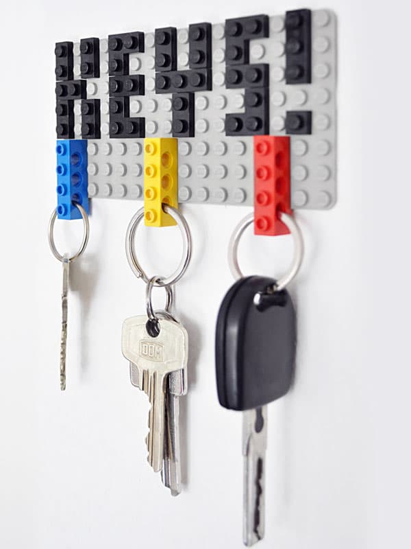 objet détourné diy lego rangement clés