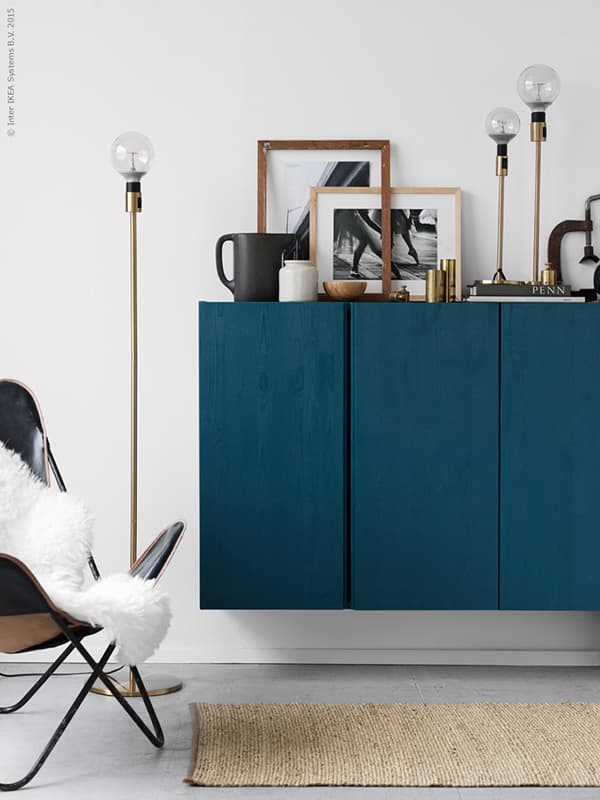 ikea hack meuble buffet diy bleu canard blog deco diy
