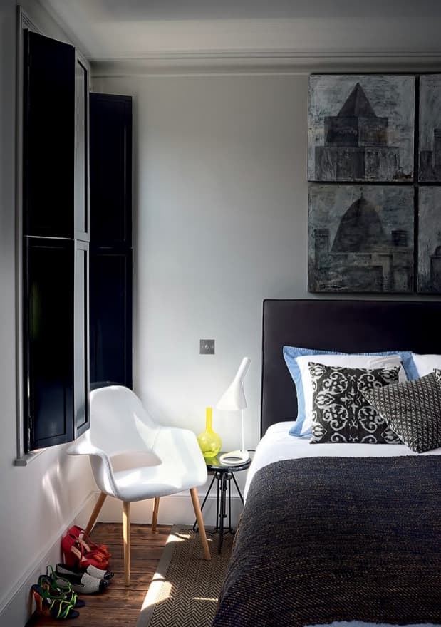 chambre design cosy en clair obscur