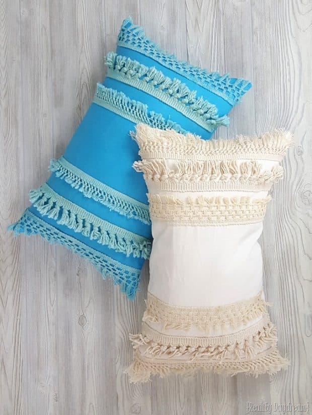 diy coussin couture déco à frange blog clem around the corner