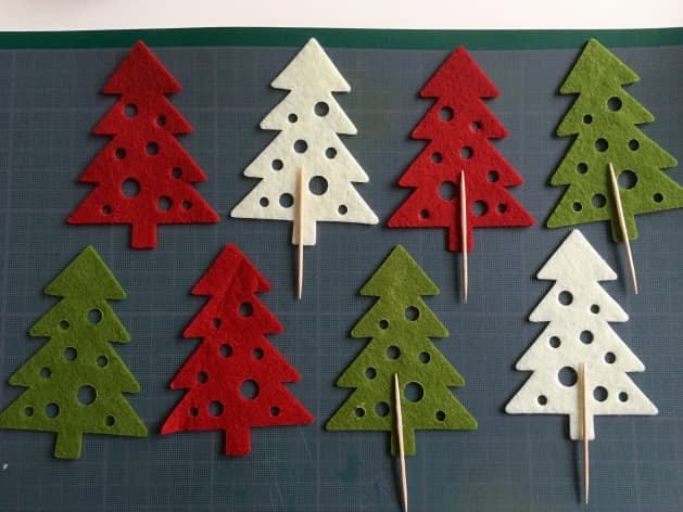 sapin en feutrine idee deco de noel