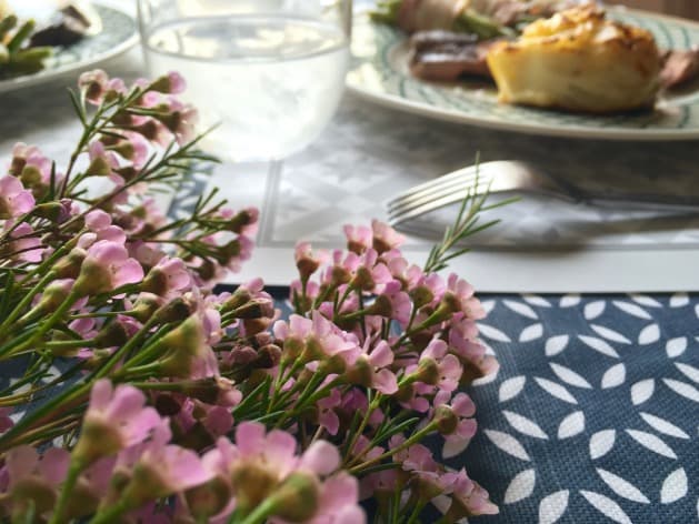 repas beaux parents table deco