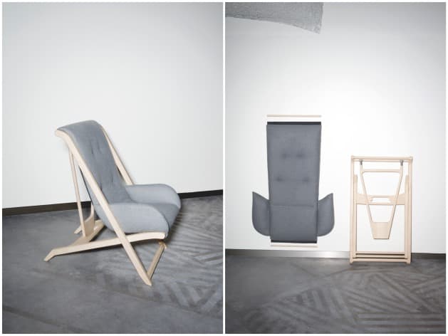 fauteuil scandinave pliable extra plat Lucie Le Guen