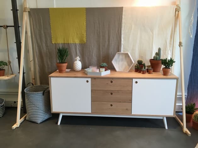 panier rangement plateau hexagone scandinave