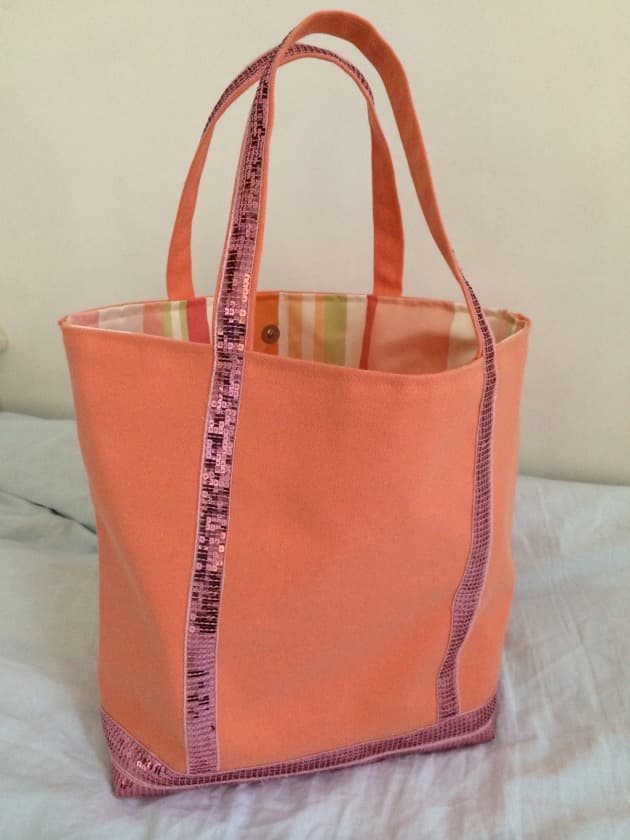 DIY tutoriel couture sac cabat paillette