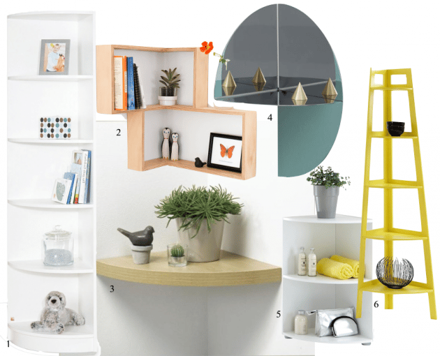 Etagere d'angle coin pas chere pour l'entree.