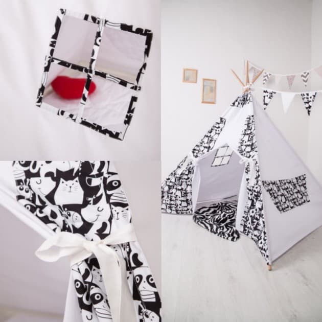 maison en tissu pour chambre de bébé Montessori