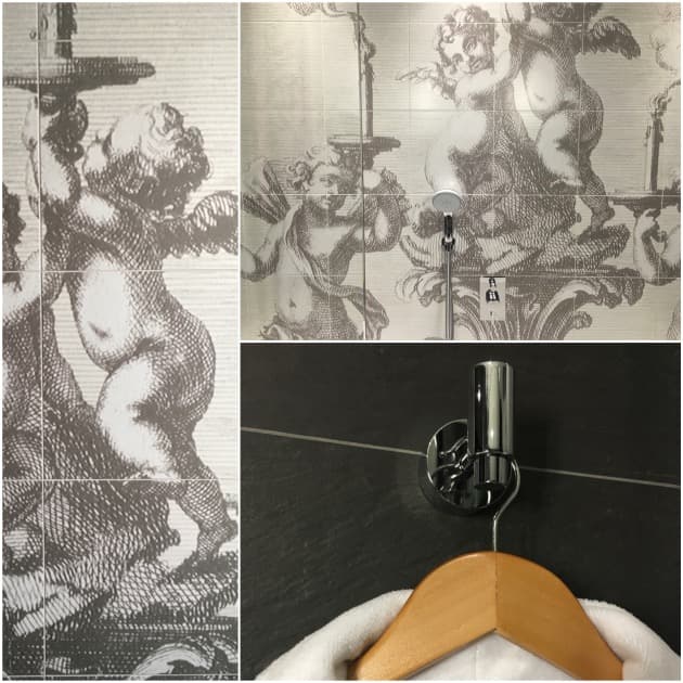 salle de bain carrelage mural imprime personnalisation