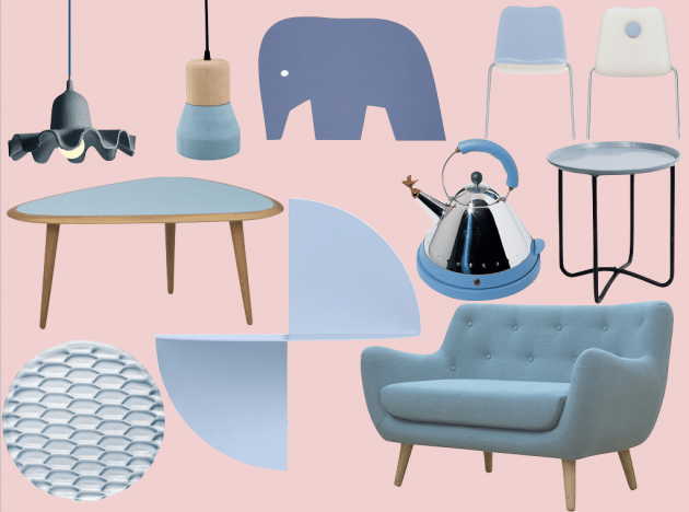Idée déco mêlant rose poudré et bleu pastel dans un intérieur lumineux