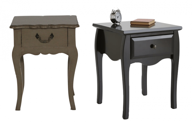 table de nuit pas chère classique grise