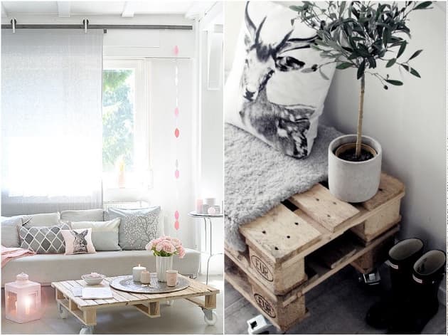 table basse diy palette en bois deco recup