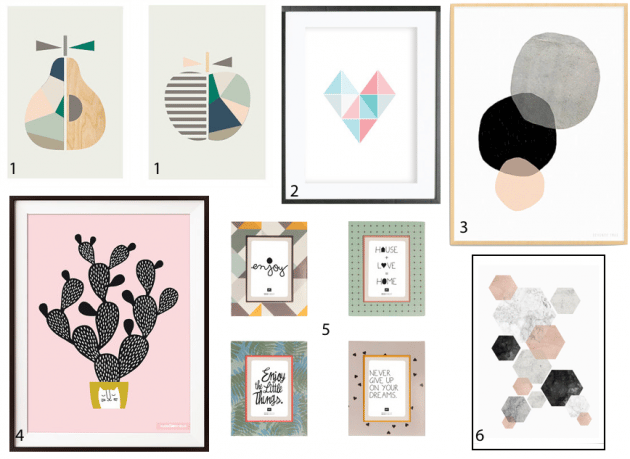 affiche colorée scandinave minimaliste géométrique