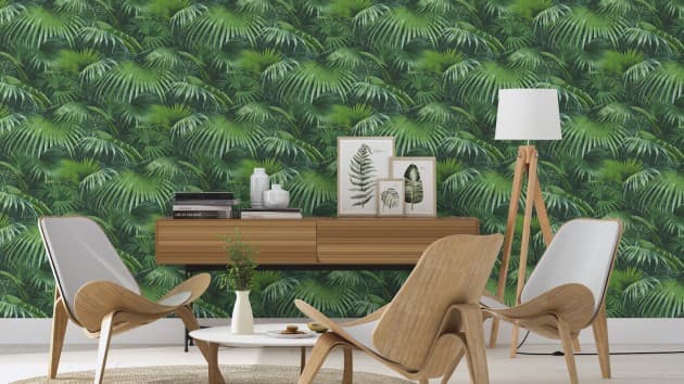 decoration salon style scandinave jungle