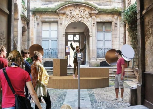 Installation du Festival des Architectures Vives à Montpellier en 2016