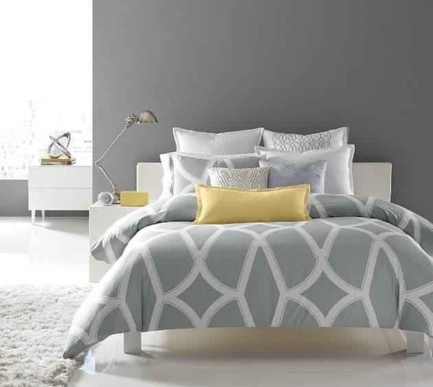 chambre jaune et gris idee deco