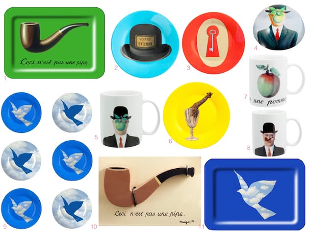 Magritte dans la déco décoration vaiselle