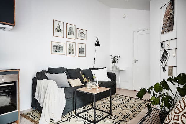 Visite deco petit appartement en longueur style nordique