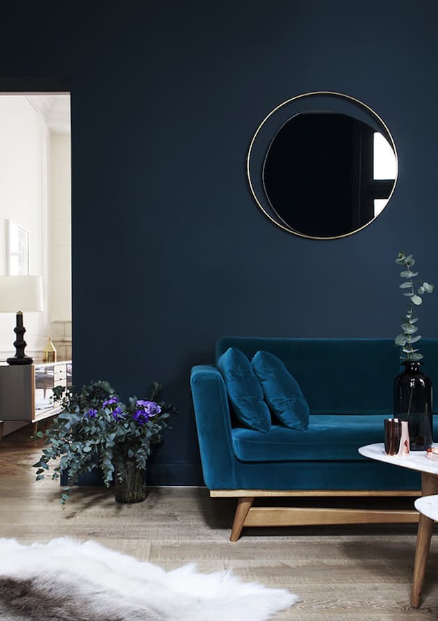 intérieur bleu marine décoration
