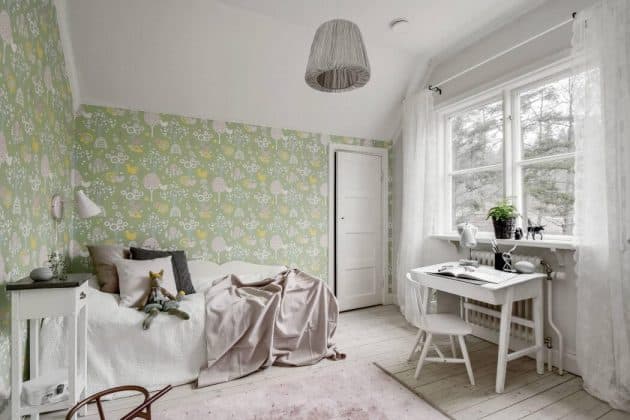 chambre enfant style scandinave couleurs pastel