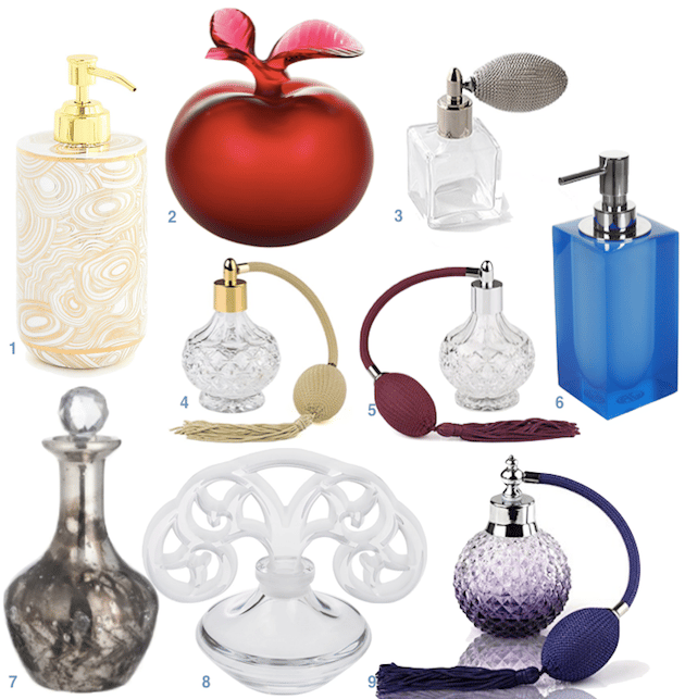 flacon parfum a poire vintage deco vide