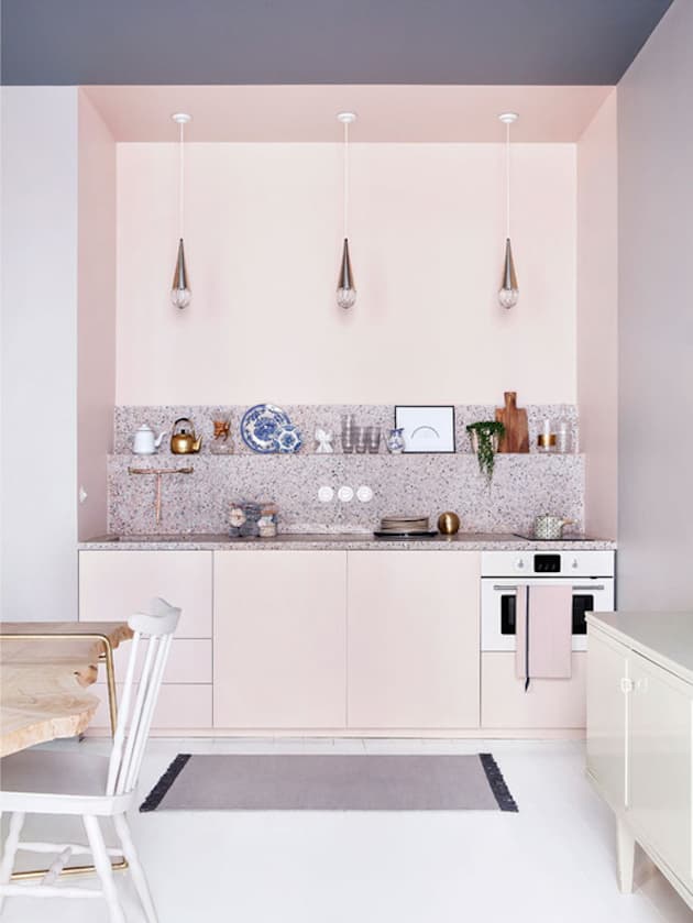cuisine credence sol terrazzo granito