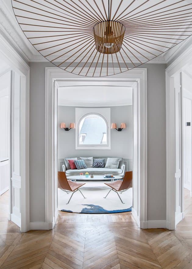 entrée en étoile appartement haussmannien moderne camille hermand