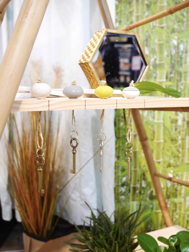 diy étagère échelle pour entrée avec porte-clés suspendu