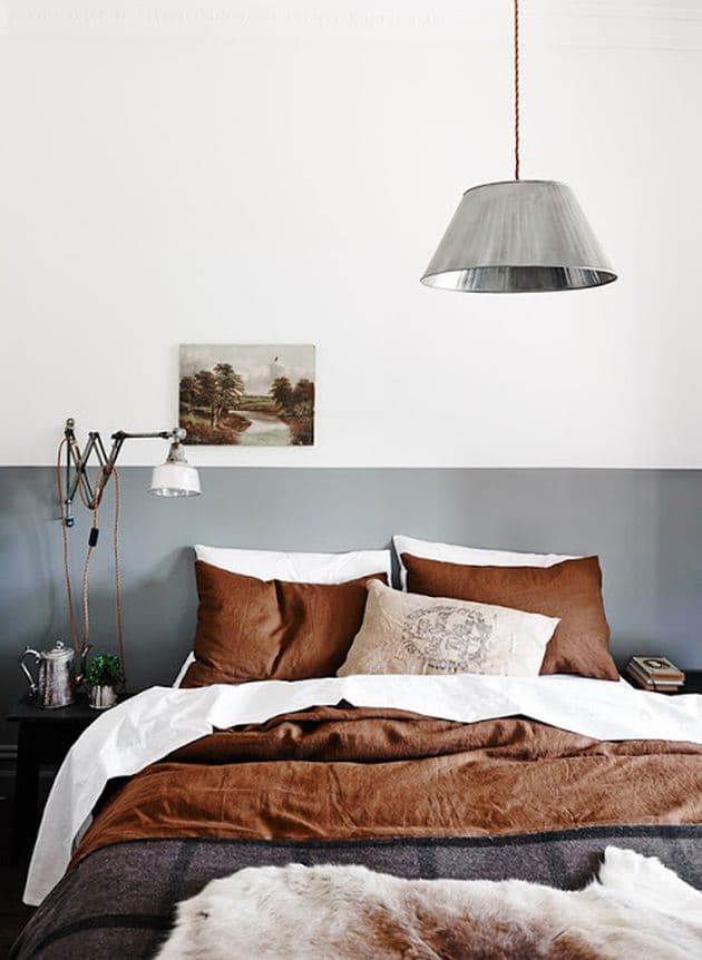 chambre masculine bicolore 