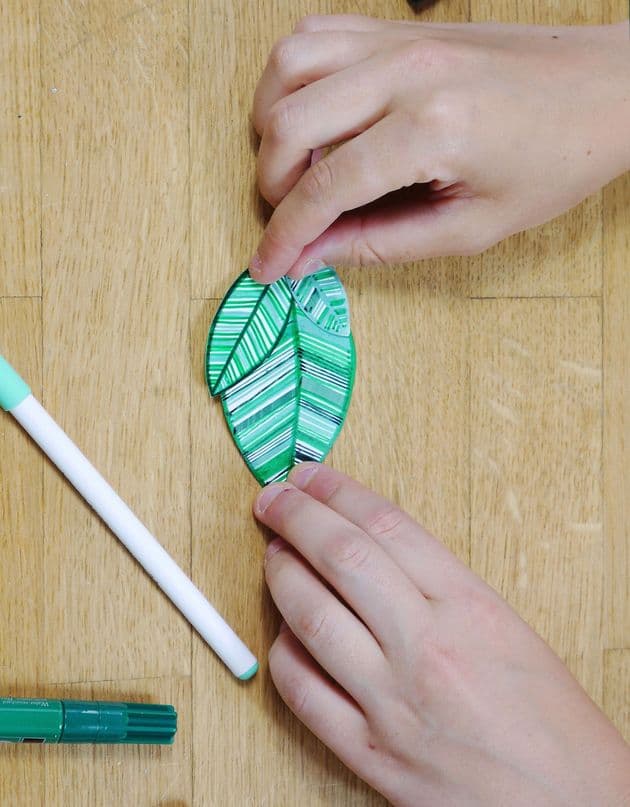 collage des feuilles diy photos