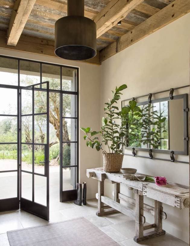 deco maison de campagne moderne entrée