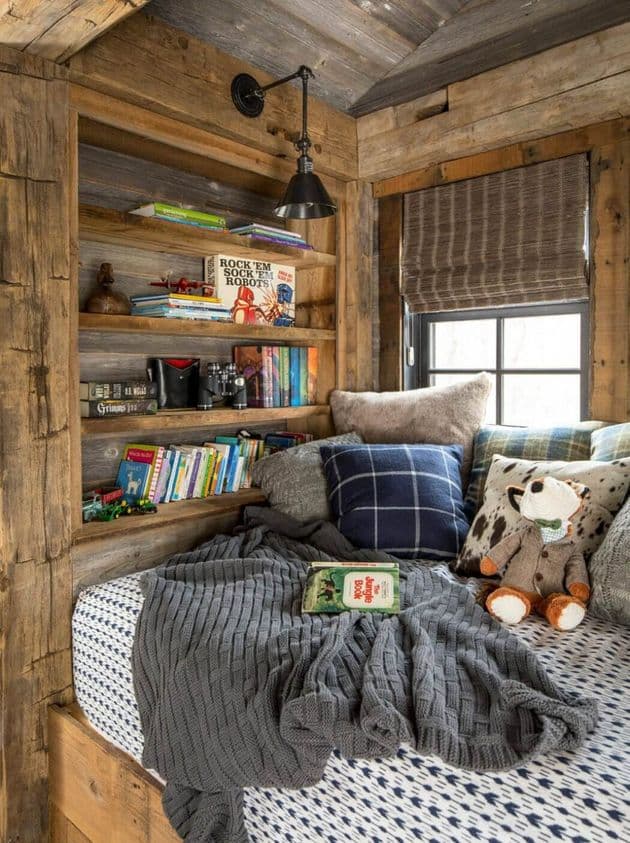 intérieur bois chambre enfant cocooning